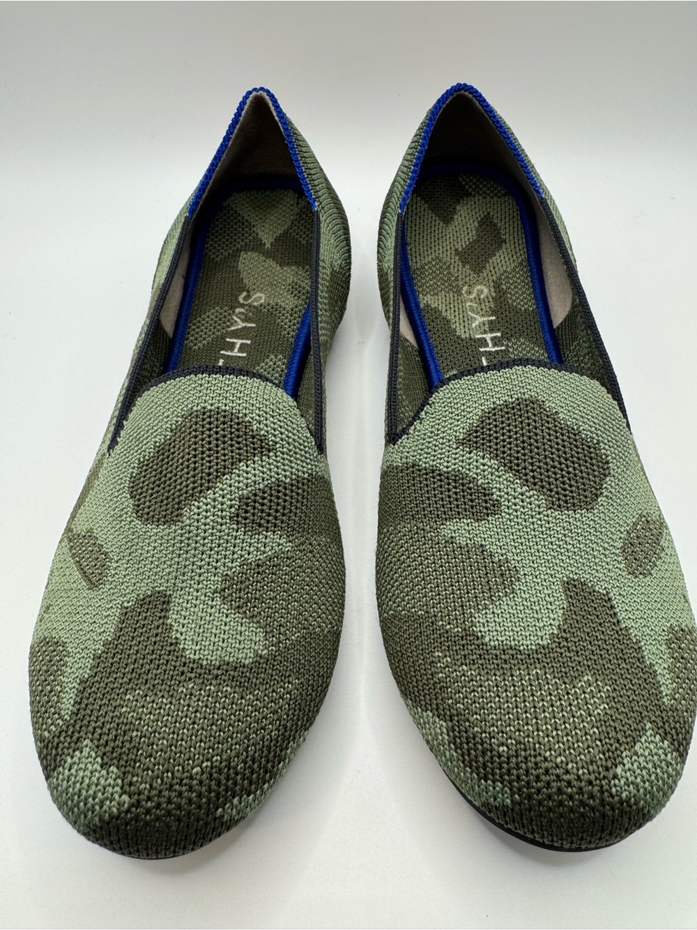 Rothy's Women's The Loafers Olive Camo Slip-On Flats Size 6